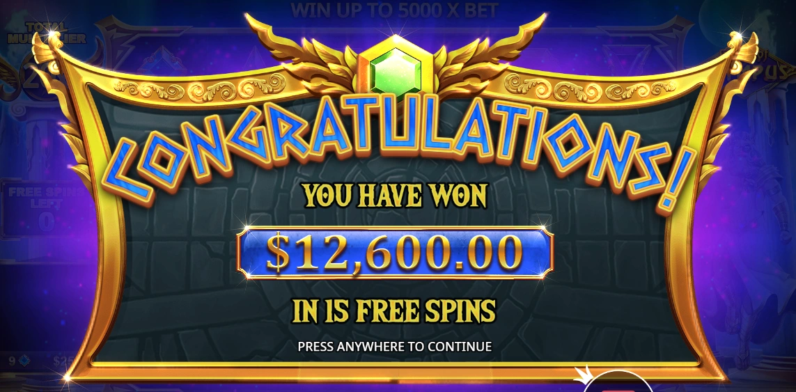 Gates of Olympus bonus win